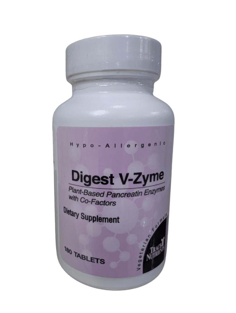 Digest V-Zyme: 180 tablets, hypoallergenic.