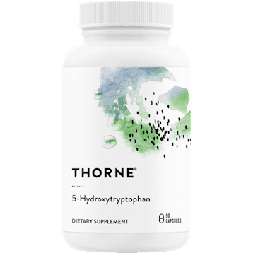 Here's an alt tag for the image: Thorne 5-Hydroxytryptophan dietary supplement bottle.