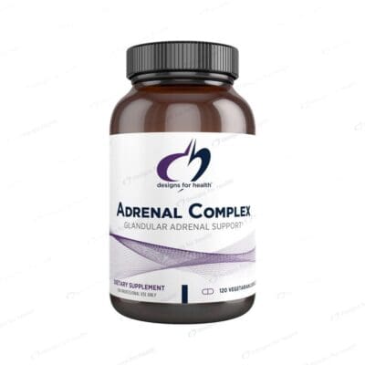 Adrenal Complex dietary supplement bottle.