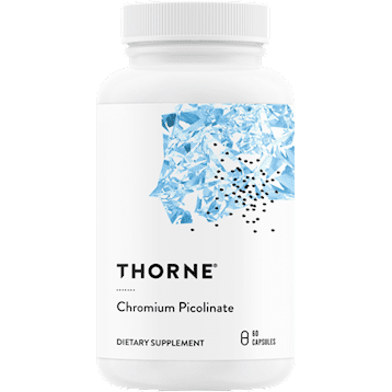 Here's an alt tag for the image: Thorne Chromium Picolinate dietary supplement bottle.