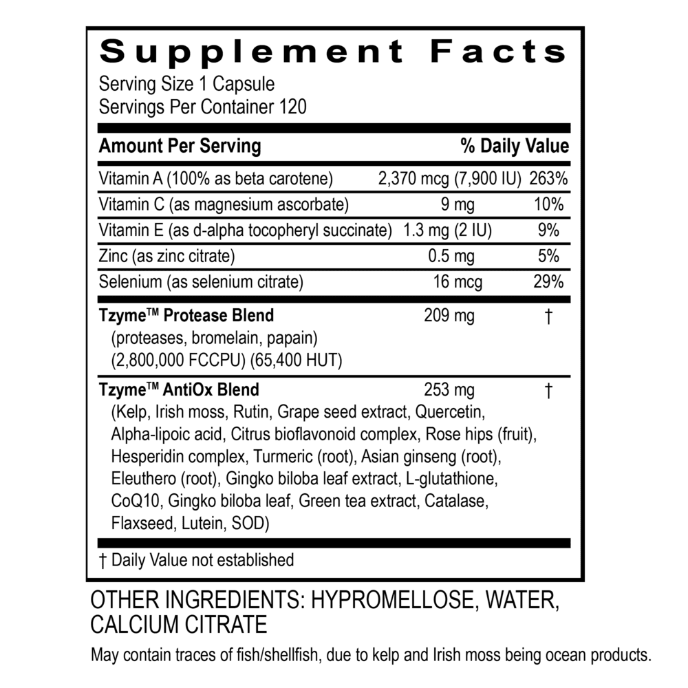 Supplement facts: vitamins, minerals, and blends.